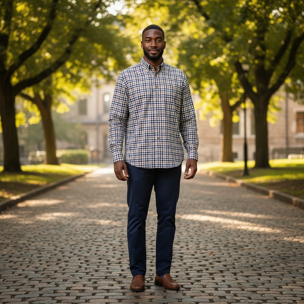 Orvis Shirt Men Large Multicolor Check Single Chest Pocket Long Sleeve Button Up